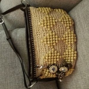 Brighton straw and leather handbag